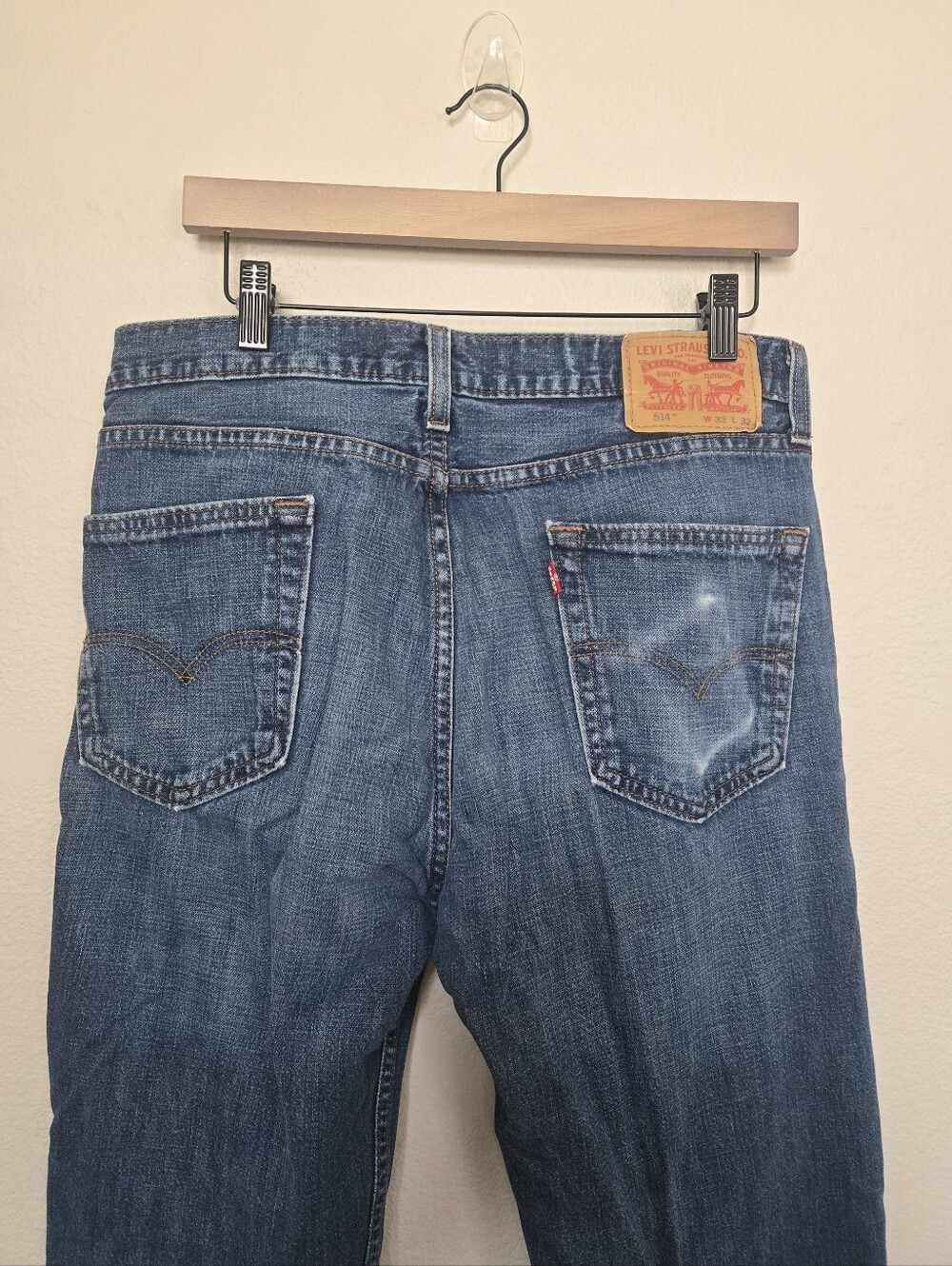 Levis 514 Medium Wash Jeans Size Waist 33 L32 Mens - Picture 7 of 9